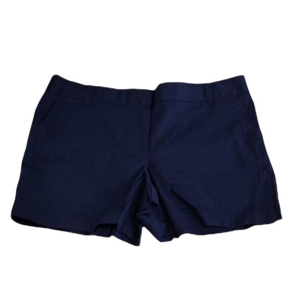New J. Crew Navy Blue Chino Shorts Size 12 - Picture 1 of 5